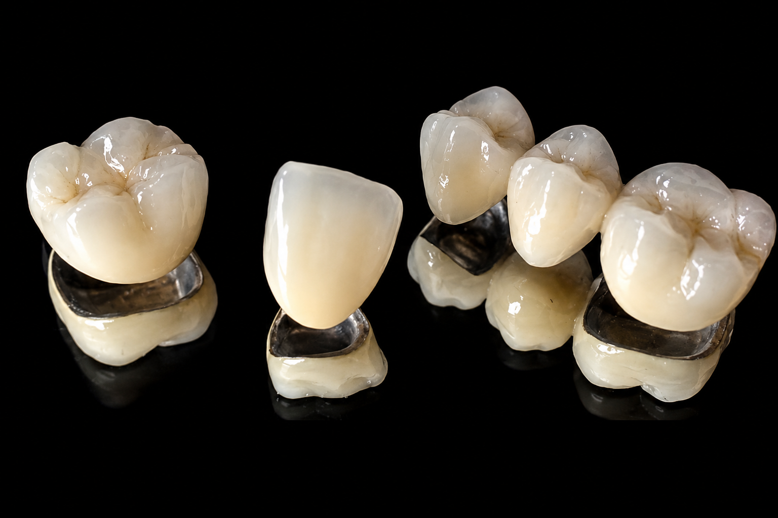 Porcelain fused to zirconia bridge